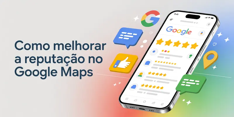Como melhorar a reputação no Google Maps — celular mostrando avaliações e estrelas no Google