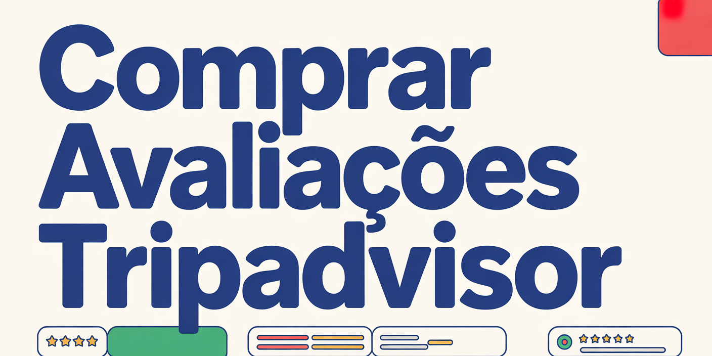 Comprar avaliações no Tripadvisor — ilustração tipográfica