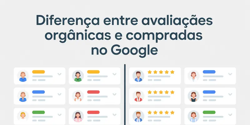 Diferença entre Avaliações Orgânicas e Compradas no Google